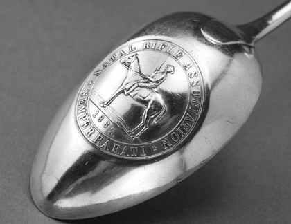 Natal Rifle Association Antique Silver Bulls Eye Spoon - Shooting Trophy